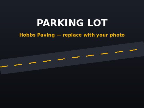 Sealcoated and striped commercial lot in Hobbs NM